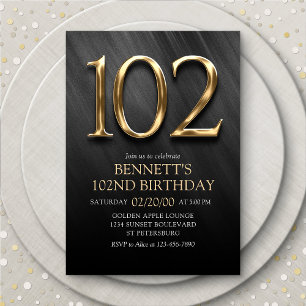 102e Invitation d'anniversaire