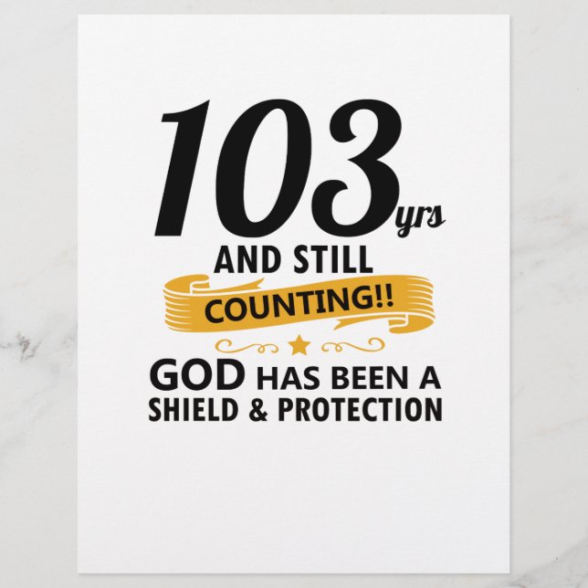 103 ans et toujours en cours d'anniversaire (Devant)