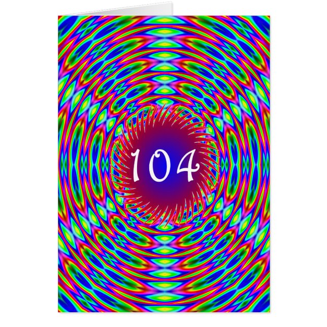 104e anniversaire Abstrait Trippy Swirls (Devant)