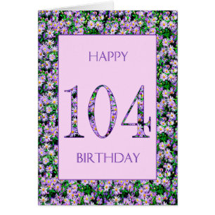 104e anniversaire de marguerites violettes