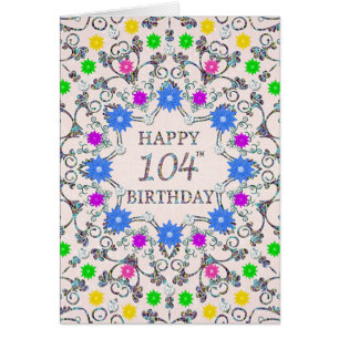 104e anniversaire Fleurs Abstraites