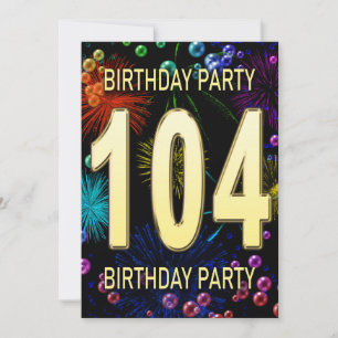 104e anniversaire Invitation Feu d'artifice