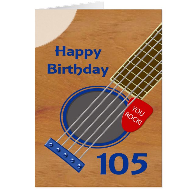 105e anniversaire Guitare Joueur Anniversaire (Devant)