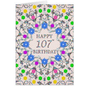 107e anniversaire Fleurs Abstraites