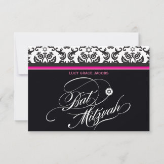 107Jodene - CARTES DE RÉPONSE RSVP BAT MITZVAH
