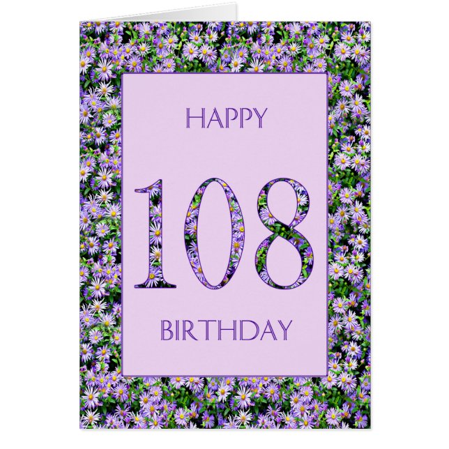 108e anniversaire de marguerites violettes (Devant)