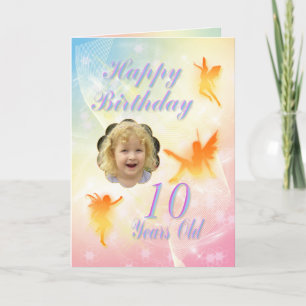 10 ans, carte d'anniversaire fée fée