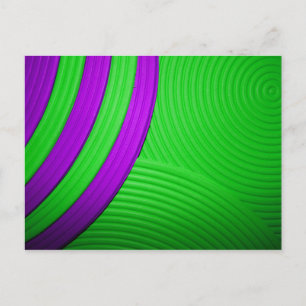 10 Carte postale verte & violette