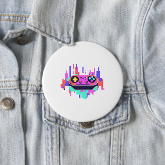 10 Cm Gaming controller pixelated badge rond 10cm