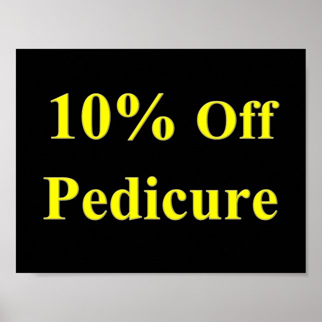 10% de réduction sur la pédicure Poster Matte (Devant)