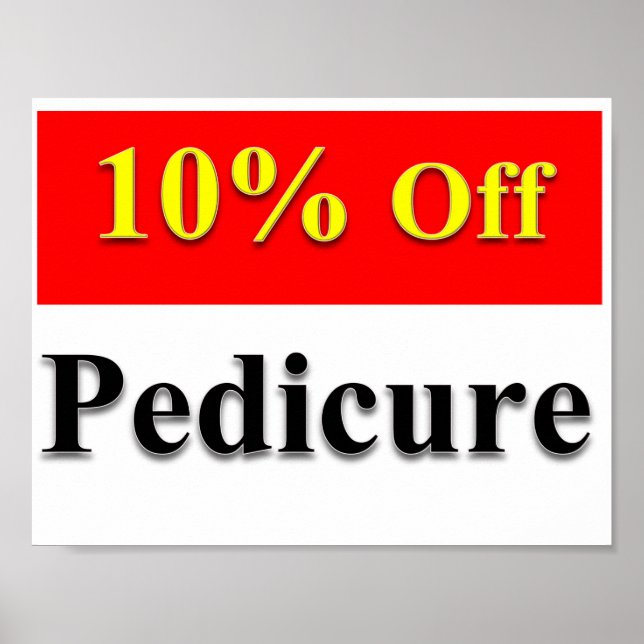 10% de réduction sur la pédicure Poster Matte (Devant)