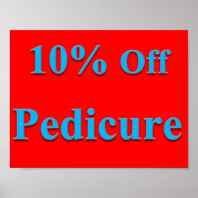 10% de réduction sur la pédicure Poster Matte (Devant)