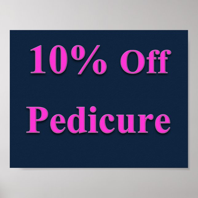 10% de réduction sur la pédicure Poster Matte (Devant)