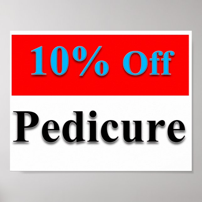 10% de réduction sur la pédicure Poster Matte (Devant)