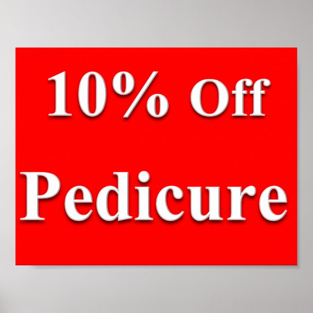 10% de réduction sur la pédicure Poster Matte (Devant)