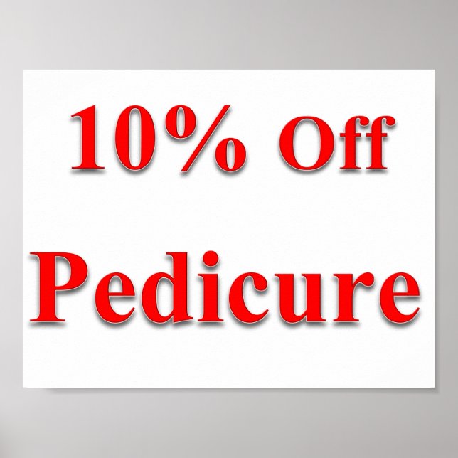 10% de réduction sur la pédicure Poster Matte (Devant)