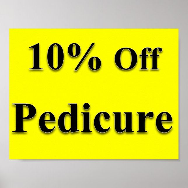 10% de réduction sur la pédicure Poster Matte (Devant)