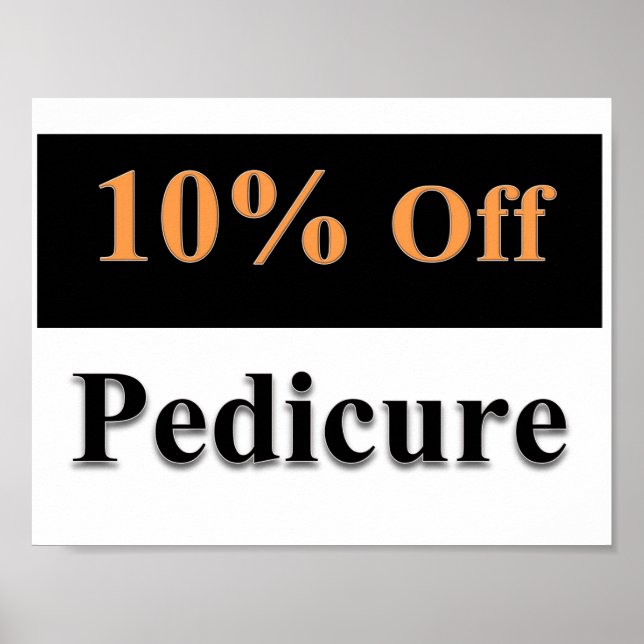 10% de réduction sur la pédicure Poster Matte (Devant)