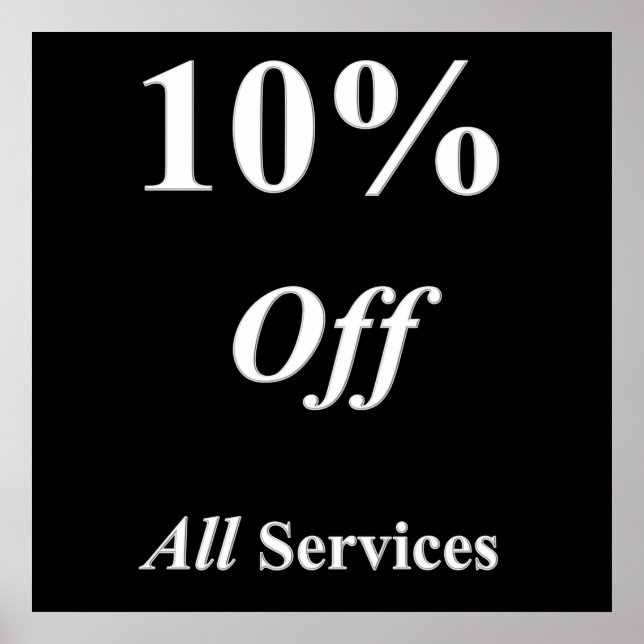 10% de réduction sur les services Poster Matte (Devant)