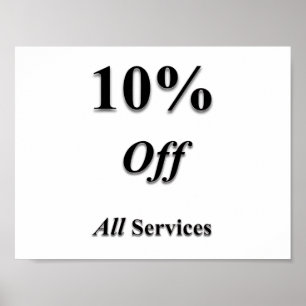 10% de réduction sur tous les services Poster Matt