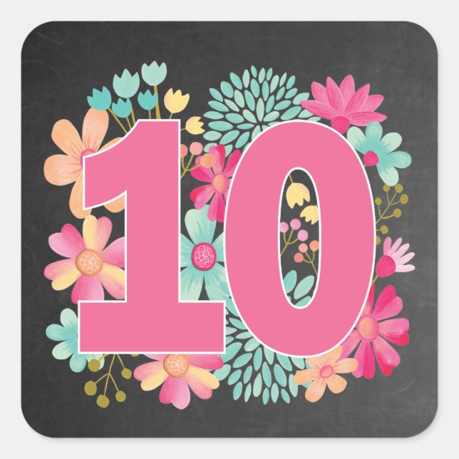 10 Dix Ans 10e Anniversaire Stickers (Devant)