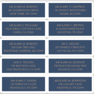 10 Étiquettes d'adresse de l'invité Personnalisées