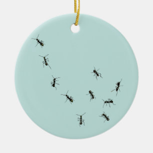 10 fourmis ornement céramique