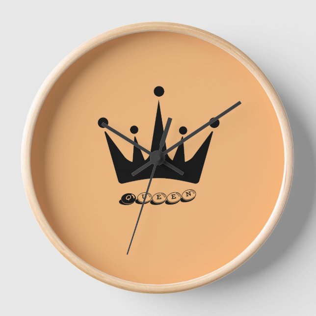 10 Horloge ronde avec cadre en bois naturel (Recto)