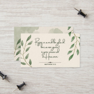 10 Jours d'écriture Verse Cartes | Matthieu 5:12