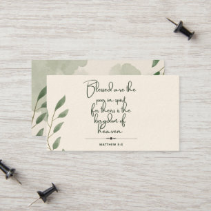 10 Jours d'écriture Verse Cartes   Matthieu 5:3