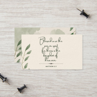 10 Jours d'écriture Verse Cartes | Matthieu 5:3