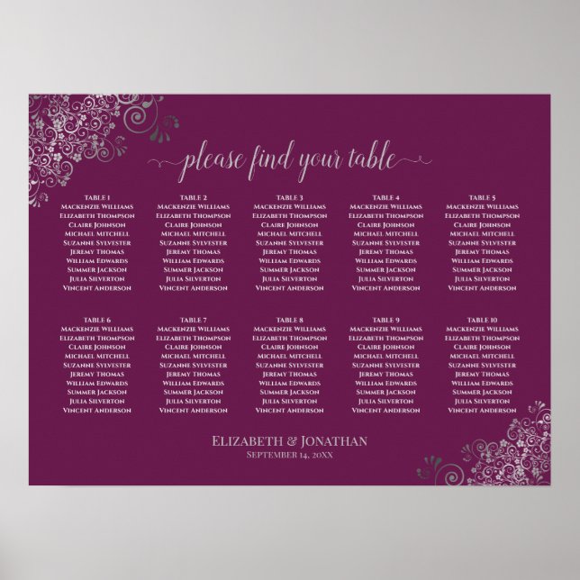 10 Mariage de table Argent de tableau sur Cassis (Devant)