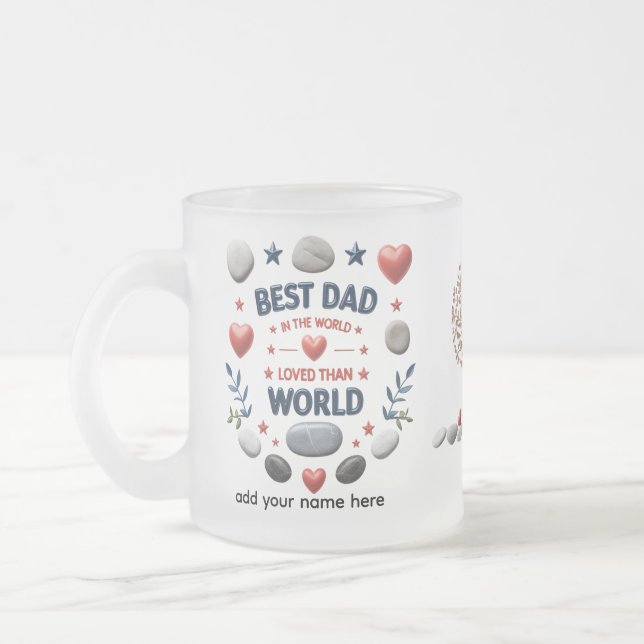 10 oz de verre givré Mug personnalisé (Gauche)