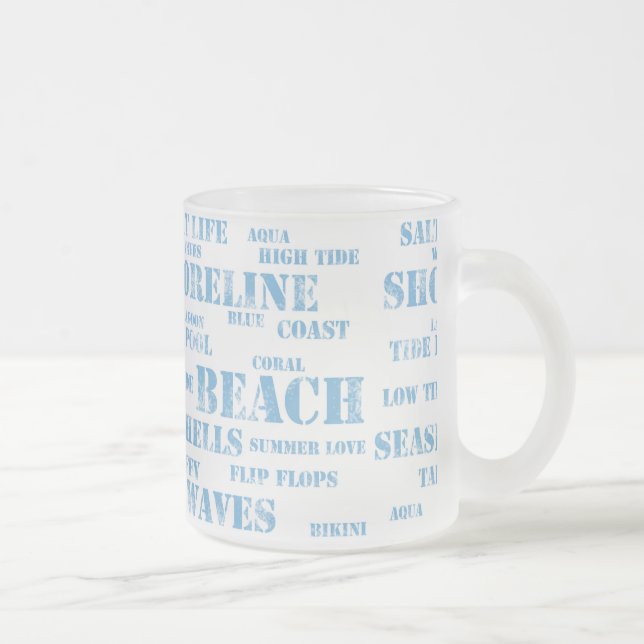 10 oz frosted mug in beach (Droit)