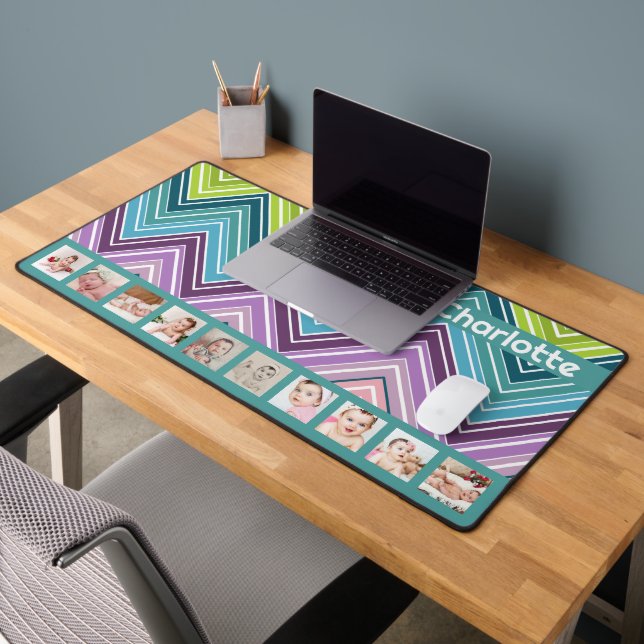 10 Photo Colorful ZigZag Personnalisé (Bureau 2)
