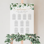 10 Tableau Eucalyptus Mariage de verdure<br><div class="desc">Conçu pour coordonner avec notre collection Moody Greenery mariage, ce modèle personnalisable de carte de sièges comporte des branches d'eucalyptus aquarelle et a été jumelé à une calligraphie lunaire et une police serif classe en or et gris. Pour effectuer des modifications avancées, sélectionnez l'option "Cliquez pour customiser plus loin" sous...</div>