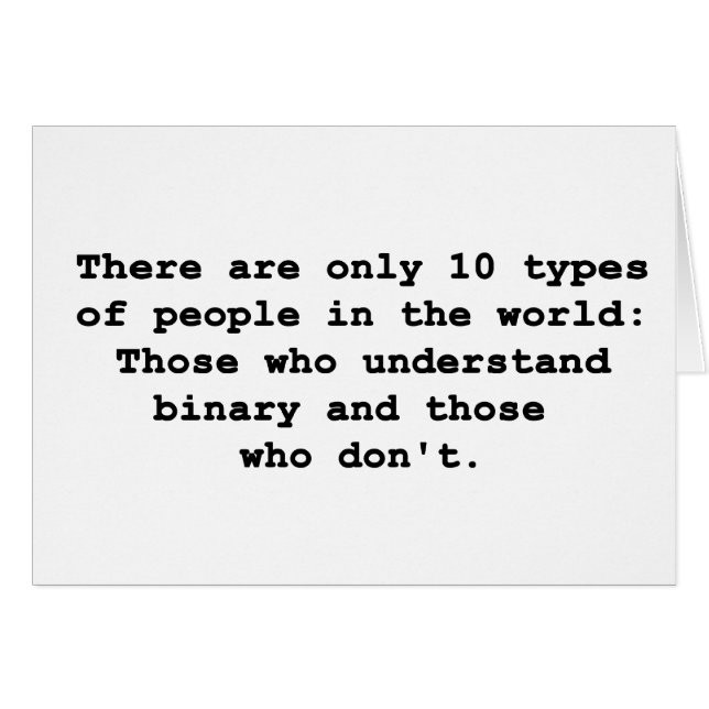 10 types de personnes (Devant horizontal)