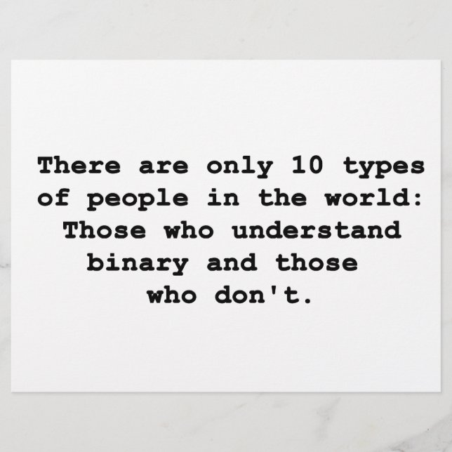 10 Types de personnes (Devant)