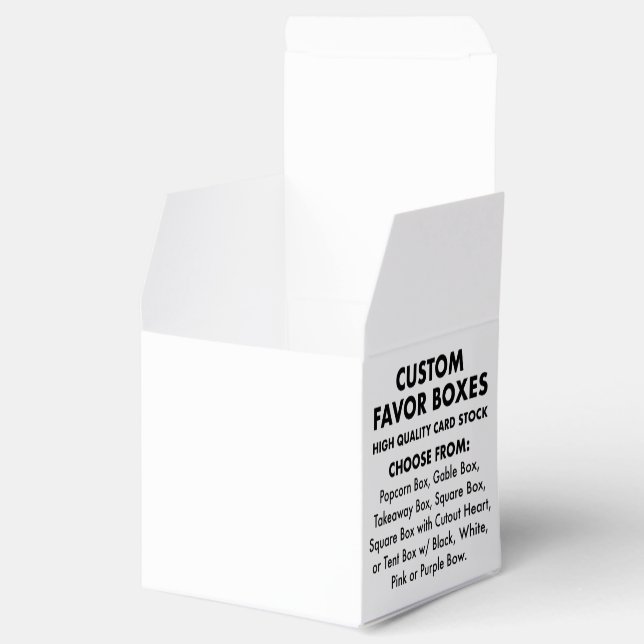 10 x Ballotins Carrés personnalisés de 2 pouces (Ouvert)