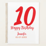 10e anniversaire ajouter nom date année rouge modè<br><div class="desc">conception modifiable</div>