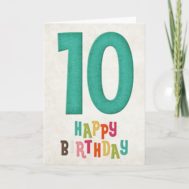10e anniversaire Bonne carte d'anniversaire Concep (Devant)