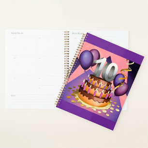 10e anniversaire Cake Spiral Planner