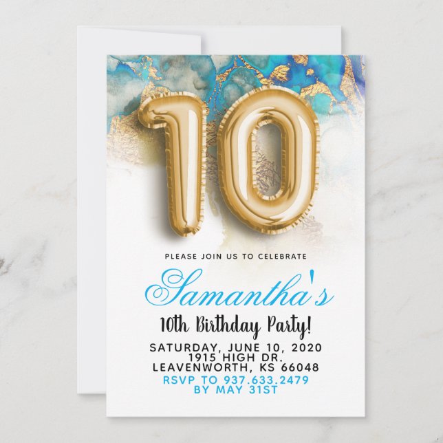 10e anniversaire Gradient Invitation (Devant)