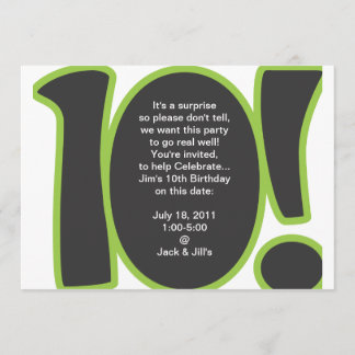 10e anniversaire Invitation