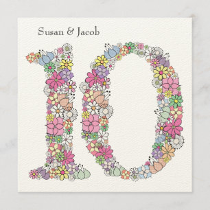 10e Dixième Invitation Personnalisée pour Annivers