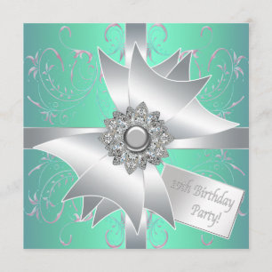 10ème invitation de fête d'anniversaire de rose