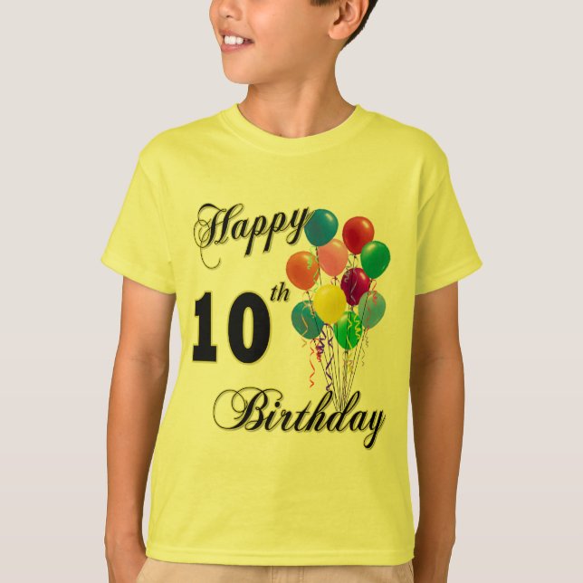 10ème T-shirt heureux d'anniversaire (Devant)