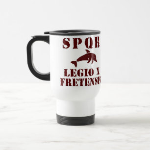 10ème tasse romaine de dauphin de légion de