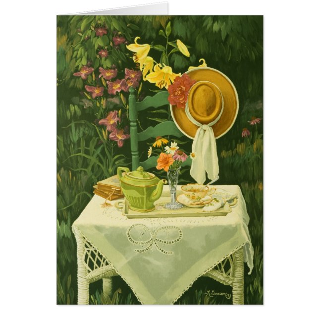 1144 Tea Time in Garden Sympathy Card (Devant)