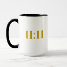 11:11 Black & Gold Affirmation Café Mug